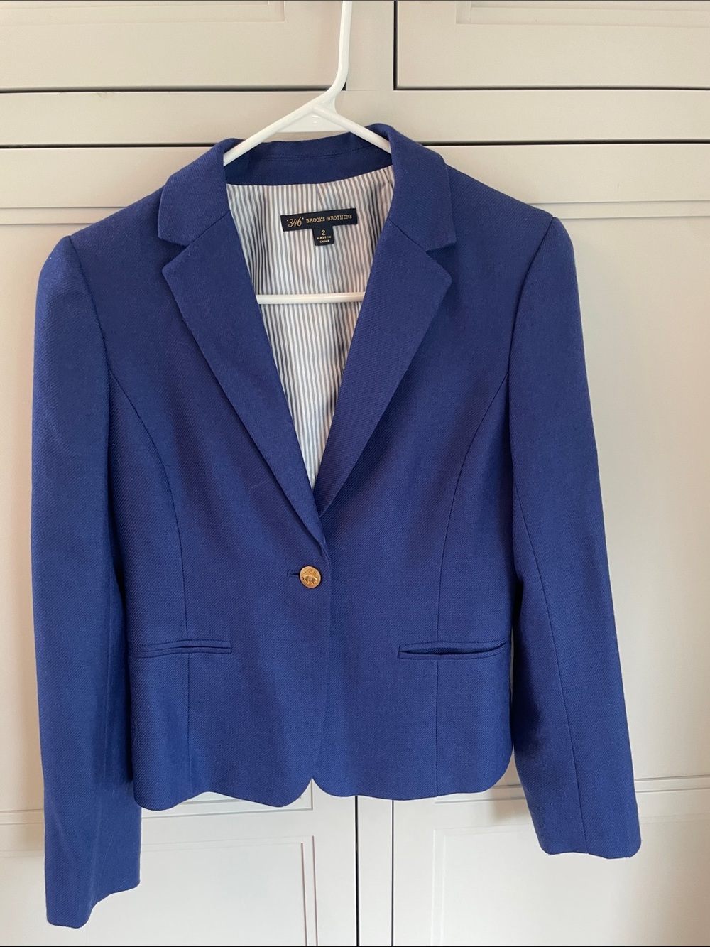 Brooks Brothers Royal Blue Single-Button Women's Blazer